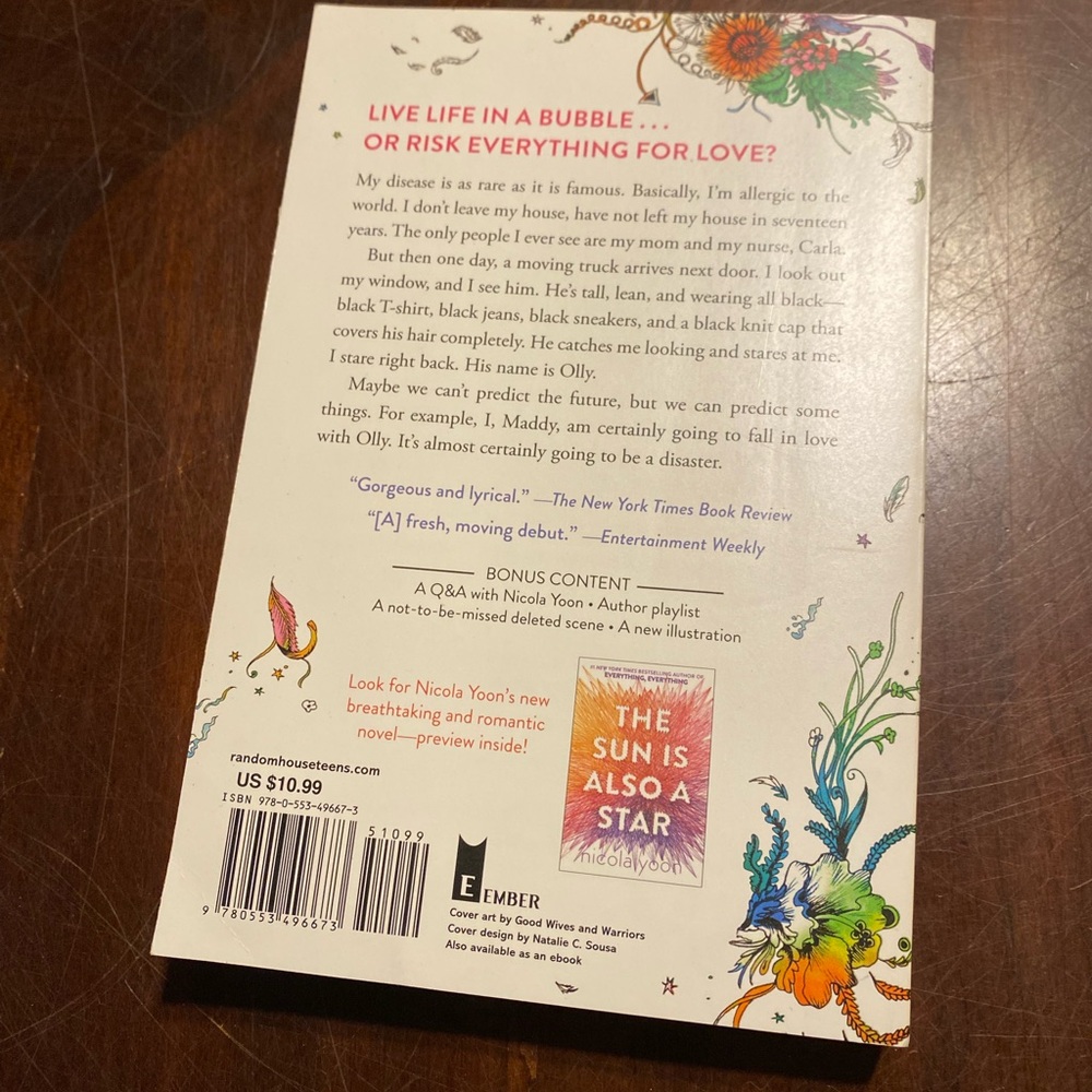 Everything Everything book by Nicola Yoon - Picture 4 of 4